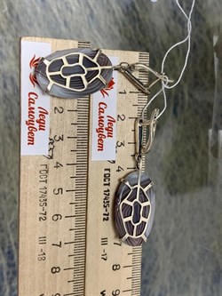 *Серьги Агат Бразильский Абстракция арт. 2-1600-615-071 Вес 13,19 г - фото 206840 *Серьги Агат Бразильский Абстракция арт. 2-1600-615-071 Вес 13,19 г - фото 206840