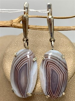 *Серьги Агат Бразильский Абстракция арт. 2-1600-615-071 Вес 13,19 г - фото 206842 *Серьги Агат Бразильский Абстракция арт. 2-1600-615-071 Вес 13,19 г - фото 206842