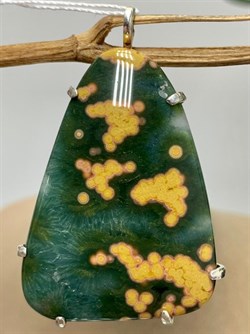 *Кулон Яшма Океаническая Мадагаскар Паутина арт. 3-1601-143-366 Вес 13,32 г - фото 206848 *Кулон Яшма Океаническая Мадагаскар Паутина арт. 3-1601-143-366 Вес 13,32 г - фото 206848