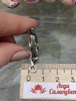 *Кулон Яшма Океаническая Мадагаскар Абстракция арт. 3-1600-143-163 Вес 4,81 г - фото 206864 *Кулон Яшма Океаническая Мадагаскар Абстракция арт. 3-1600-143-163 Вес 4,81 г - фото 206864