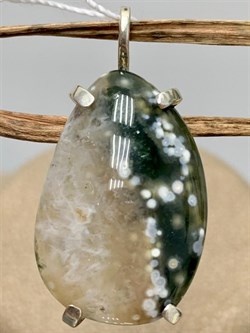 *Кулон Яшма Океаническая Мадагаскар Абстракция арт. 3-1600-143-163 Вес 4,81 г - фото 206865 *Кулон Яшма Океаническая Мадагаскар Абстракция арт. 3-1600-143-163 Вес 4,81 г - фото 206865