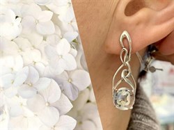 *Серьги Горный хрусталь арт. 2-1631-234-131 Вес 6,3 г - фото 207051