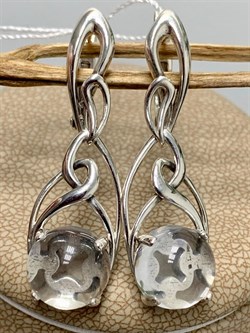 *Серьги Горный хрусталь арт. 2-1631-234-131 Вес 6,3 г - фото 207055