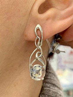 *Серьги Горный хрусталь арт. 2-1631-234-131 Вес 6,3 г - фото 207056