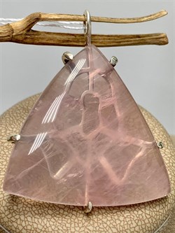 *Кулон Розовый Кварц Абстракция арт. 3-1600-126-830 Вес 14,74 г - фото 207077