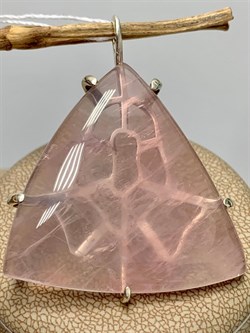 *Кулон Розовый Кварц Абстракция арт. 3-1600-126-830 Вес 14,74 г - фото 207078