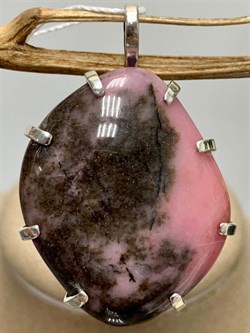 *Кулон Родонит Абстракция арт. 3-1600-613-447 Вес 9,12 г - фото 207115