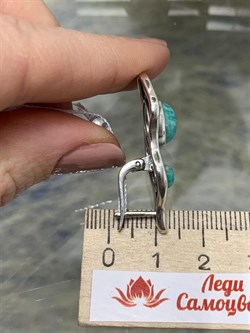 *Серьги Гамма Амазонит Бразилия арт. 2-1704-609-550 Вес 11,51 г - фото 207139 *Серьги Гамма Амазонит Бразилия арт. 2-1704-609-550 Вес 11,51 г - фото 207139