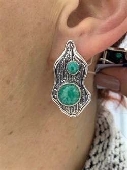 *Серьги Гамма Амазонит Бразилия арт. 2-1704-609-550 Вес 11,51 г - фото 207147 *Серьги Гамма Амазонит Бразилия арт. 2-1704-609-550 Вес 11,51 г - фото 207147