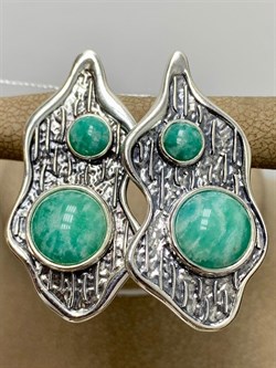 *Серьги Гамма Амазонит Бразилия арт. 2-1704-609-550 Вес 11,51 г - фото 207148 *Серьги Гамма Амазонит Бразилия арт. 2-1704-609-550 Вес 11,51 г - фото 207148