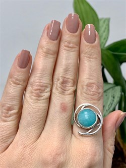 *Кольцо р.18 Амазонит арт. 1-1702-609-953 Вес 4,47 г - фото 207175 *Кольцо р.18 Амазонит арт. 1-1702-609-953 Вес 4,47 г - фото 207175