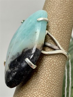 *Кольцо р.18,5 Амазонит Перу Сеть арт. 1-1601-111-603 Вес 10,91 г - фото 207182 *Кольцо р.18,5 Амазонит Перу Сеть арт. 1-1601-111-603 Вес 10,91 г - фото 207182