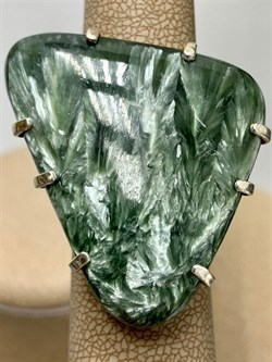 *Кольцо р.17,5 Серафинит Паутина арт. 2-1601-129-444 Вес 13,76 г - фото 207303 *Кольцо р.17,5 Серафинит Паутина арт. 2-1601-129-444 Вес 13,76 г - фото 207303