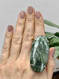 *Кольцо р.19,5 Серафинит Паутина арт. 2-1601-129-398 Вес 21,73 г - фото 207308 *Кольцо р.19,5 Серафинит Паутина арт. 2-1601-129-398 Вес 21,73 г - фото 207308