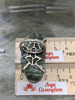 *Кольцо р.18,5 Серафинит Абстракция арт. 1-1600-129-397 Вес 13,09 г - фото 207364 *Кольцо р.18,5 Серафинит Абстракция арт. 1-1600-129-397 Вес 13,09 г - фото 207364