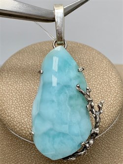 *Кулон Ларимар Доминикана АРТ 99 ВЕС 9,4 Г - фото 207403