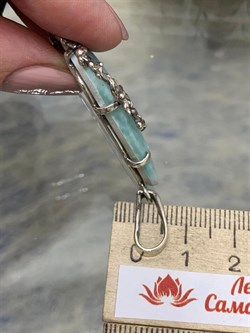 *Кулон Ларимар Доминикана АРТ 99 ВЕС 9,4 Г - фото 207404