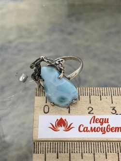 *Кольцо р.18 Ларимар Доминикана  АРТ 4367-1 ВЕС 5,6 Г - фото 207423 *Кольцо р.18 Ларимар Доминикана  АРТ 4367-1 ВЕС 5,6 Г - фото 207423