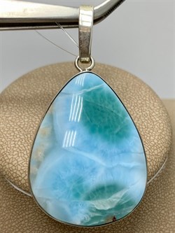 *Кулон Ларимар Доминикана АРТ 2584 ВЕС 11,8 Г - фото 207473