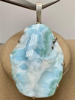 *Кулон Ларимар Доминикана АРТ 1772 ВЕС 15,7 Г - фото 207490