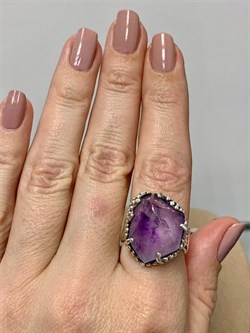 *Кольцо р.18,5 Аметист Бразилия АРТ 046 ВЕС 10,8 Г - фото 207563