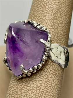 *Кольцо р.18,5 Аметист Бразилия АРТ 046 ВЕС 10,8 Г - фото 207571