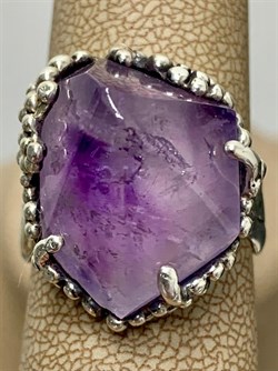 *Кольцо р.18,5 Аметист Бразилия АРТ 046 ВЕС 10,8 Г - фото 207572