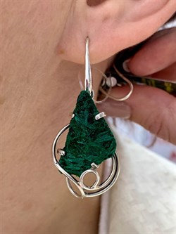 *Серьги Петли Малахит Африка АРТ 4480 ВЕС 13,5 Г - фото 207682 *Серьги Петли Малахит Африка АРТ 4480 ВЕС 13,5 Г - фото 207682