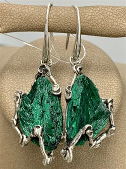 *Серьги Петли Малахит Африка АРТ  3095 ВЕС 15,1 Г - фото 207796 *Серьги Петли Малахит Африка АРТ  3095 ВЕС 15,1 Г - фото 207796