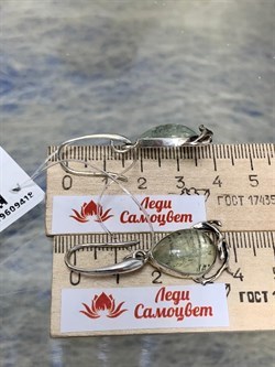 *Серьги Петли Аквамарин Забайкалье 4426-418 ВЕС 6,7 Г - фото 207937