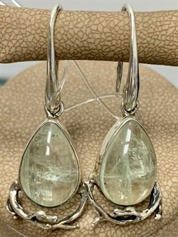 *Серьги Петли Аквамарин Забайкалье 4426-418 ВЕС 6,7 Г - фото 207940