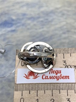 *Кольцо р.19 Микс Хромдиопсид Турмалин АРТ 3185-1 ВЕС 7,8 Г - фото 207982