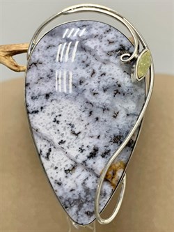 *Брошь Моховый Агат АРТ 355 ВЕС 19,2 Г - фото 208098