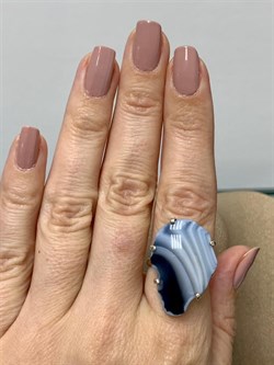 *КОЛЬЦО р.18 Агат АРТ 3078-1 ВЕС 5,6 Г - фото 208116