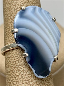 *КОЛЬЦО р.18 Агат АРТ 3078-1 ВЕС 5,6 Г - фото 208124