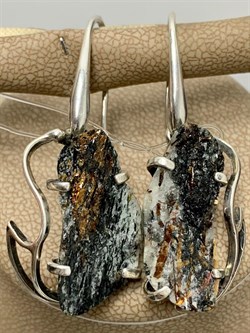 *Серьги Петли Астрофиллит Кольский п-ов АРТ 4329-1 ВЕС 9,1 Г - фото 208186 *Серьги Петли Астрофиллит Кольский п-ов АРТ 4329-1 ВЕС 9,1 Г - фото 208186