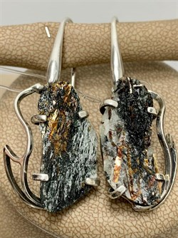 *Серьги Петли Астрофиллит Кольский п-ов АРТ 4329-1 ВЕС 9,1 Г - фото 208187 *Серьги Петли Астрофиллит Кольский п-ов АРТ 4329-1 ВЕС 9,1 Г - фото 208187