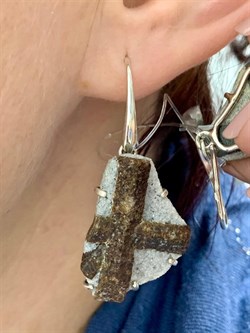 *Серьги Петли Ставролит Кольский п-ов АРТ 1540 ВЕС 13,5 Г - фото 208359 *Серьги Петли Ставролит Кольский п-ов АРТ 1540 ВЕС 13,5 Г - фото 208359