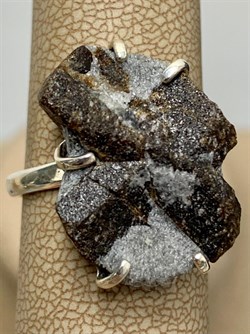 *Кольцо р.19 Ставролит Кольский п-ов АРТ 1539-1 ВЕС 6,5 Г - фото 208378