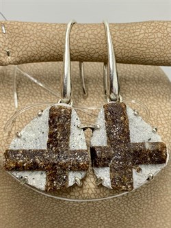 *Серьги Петли Ставролит Кольский п-ов АРТ 1454-3 ВЕС 9,9 Г - фото 208388 *Серьги Петли Ставролит Кольский п-ов АРТ 1454-3 ВЕС 9,9 Г - фото 208388