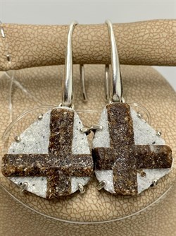 *Серьги Петли Ставролит Кольский п-ов АРТ 1454-3 ВЕС 9,9 Г - фото 208389 *Серьги Петли Ставролит Кольский п-ов АРТ 1454-3 ВЕС 9,9 Г - фото 208389