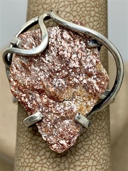 *Кольцо р.18,5 Фуксит Авантюрин Урал АРТ 3308 ВЕС 6,3 Г - фото 208461