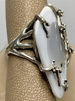 *Кольцо р.18 Кахолонг Оренбург 0932-893 ВЕС 11,5 Г - фото 208576