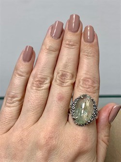 *Кольцо р.19,5 Аквамарин Забайкалье 3158-158 ВЕС 5,6 Г - фото 208600