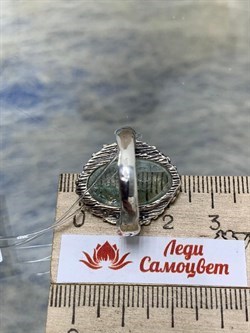 *Кольцо р.19,5 Аквамарин Забайкалье 3158-158 ВЕС 5,6 Г - фото 208603