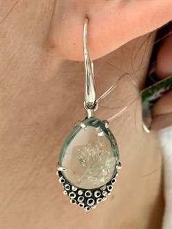 *Серьги Петли Аквамарин Забайкалье 1263-324 ВЕС 8,9 Г - фото 208611 *Серьги Петли Аквамарин Забайкалье 1263-324 ВЕС 8,9 Г - фото 208611