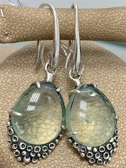 *Серьги Петли Аквамарин Забайкалье 1263-324 ВЕС 8,9 Г - фото 208615 *Серьги Петли Аквамарин Забайкалье 1263-324 ВЕС 8,9 Г - фото 208615