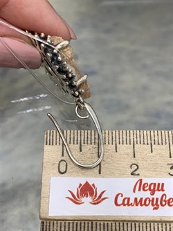 *Серьги Петли Гранат Гессонит АРТ 0861А ВЕС 15,6 Г - фото 208699