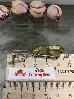 *Серьги Океаническая Яшма Мадагаскар АРТ 0839-714 ВЕС 8,7 Г - фото 208731 *Серьги Океаническая Яшма Мадагаскар АРТ 0839-714 ВЕС 8,7 Г - фото 208731