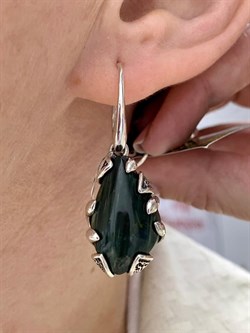 *Серьги Празем Петли Кошачий Глаз Урал АРТ 1344 ВЕС 14,3 Г - фото 208737 *Серьги Празем Петли Кошачий Глаз Урал АРТ 1344 ВЕС 14,3 Г - фото 208737